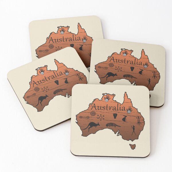 Item preview, Vintage Australia map retro Australian continent designed and sold by Alexaltay.