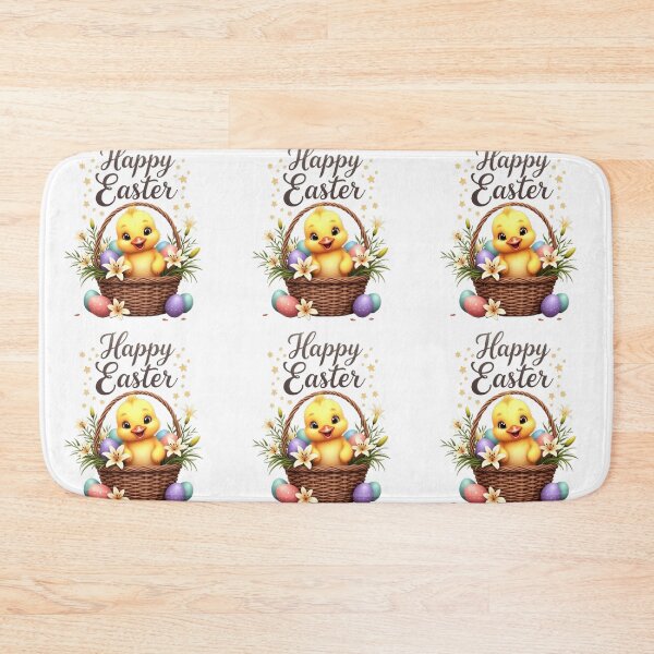 Item preview, Cute Easter duckling inside a abasket with Easter eggs flowers designed and sold by nicnacc.