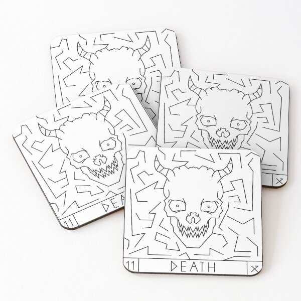 Item preview, Death's labyrinth with horns and maze-like background designed and sold by estebansequeira.