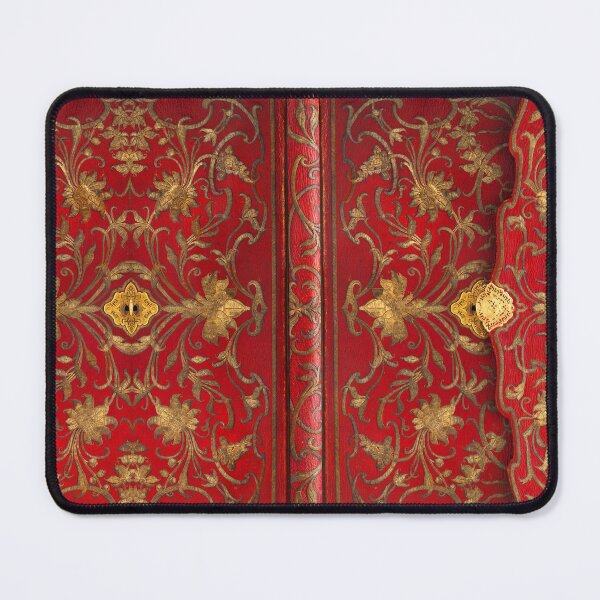 Item preview, Red 'portefuille' book cover with gold thread and lock, 1764 designed and sold by Classical Weasel.