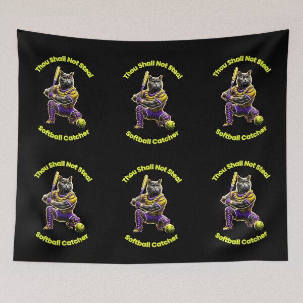 Item preview, Thou Shall Not Steal Softball Catcher designed and sold by TrendsLook.