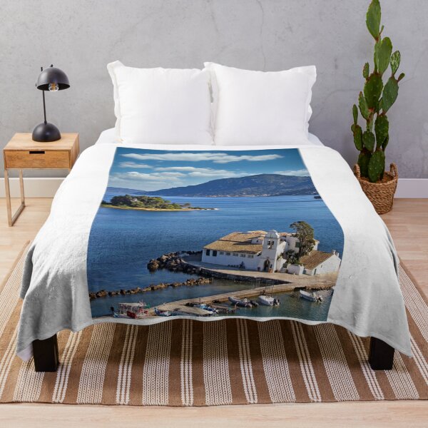 Item preview, Vlacherna monastery and Mouse island , Corfu island, Greece designed and sold by goceris.