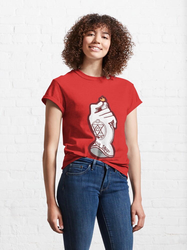 Alternate view of Fullmetal Roy Mustang "OH SNAP!" art Classic T-Shirt