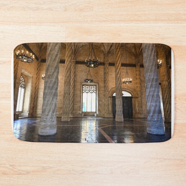 Item preview, The Llotja de la Seda silk market stone columns interior,Valencia,Spain  designed and sold by goceris.