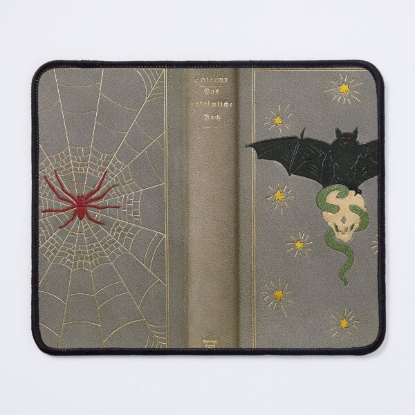 Item preview, 'The Eerie Book' antique cover with bat, skull & spider designed and sold by Classical Weasel.