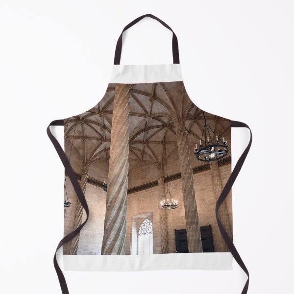 Item preview, The Llotja de la Seda silk market interior,stone columns and lamps,Valencia  designed and sold by goceris.