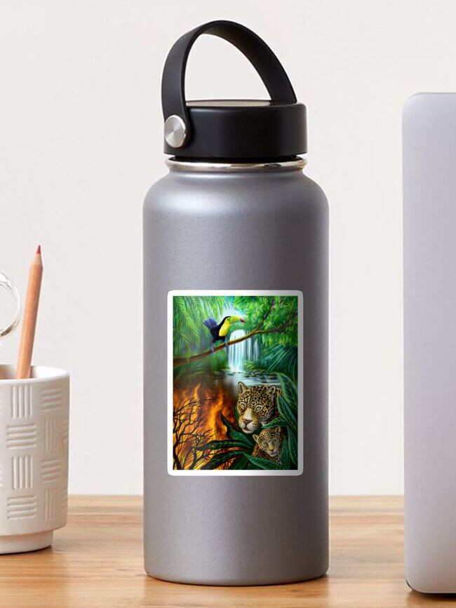 Thumbnail 1 of 3, Sticker, Jungle Cosmos designed and sold by AerhalevArt.