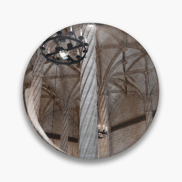 Item preview, The Llotja de la Seda silk market interior,stone columns and lamps,Valencia,Spain  designed and sold by goceris.