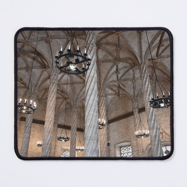 Item preview, The Llotja de la Seda silk market interior,stone columns and lamps,Valencia,Spain  designed and sold by goceris.