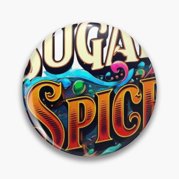 Item preview, Sugar and Spice – Vibrant Typography Art with Colorful Swirls & Fantasy Aesthetic designed and sold by IINSPIRA.