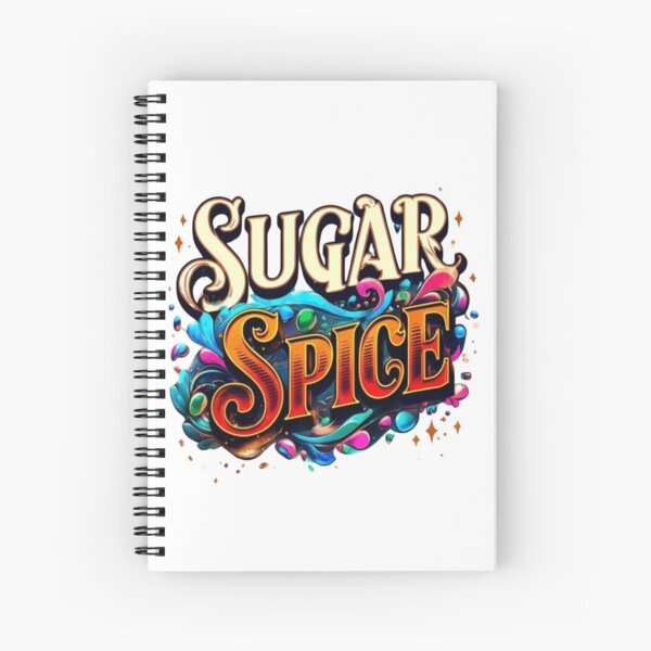 Item preview, Sugar and Spice – Vibrant Typography Art with Colorful Swirls & Fantasy Aesthetic designed and sold by IINSPIRA.