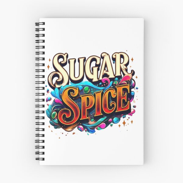 Item preview, Sugar and Spice – Vibrant Typography Art with Colorful Swirls & Fantasy Aesthetic designed and sold by IINSPIRA.