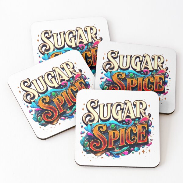 Item preview, Sugar and Spice – Vibrant Typography Art with Colorful Swirls & Fantasy Aesthetic designed and sold by IINSPIRA.