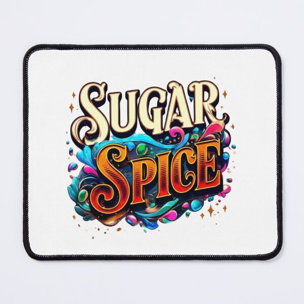 Item preview, Sugar and Spice – Vibrant Typography Art with Colorful Swirls & Fantasy Aesthetic designed and sold by IINSPIRA.