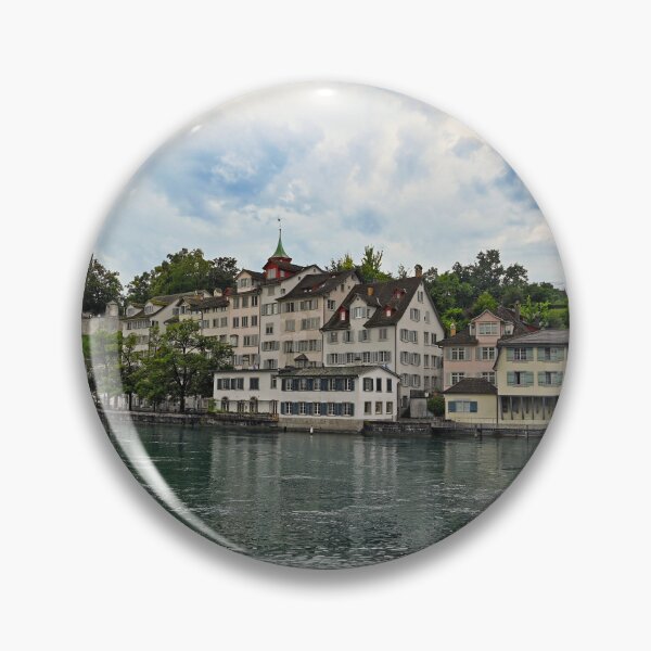 Item preview, St. Peter churchand Lindenhof riverside,Limmet river,old town Zurich, Switzerland designed and sold by goceris.