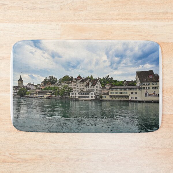 Item preview, St. Peter churchand Lindenhof riverside,Limmet river,old town Zurich, Switzerland designed and sold by goceris.