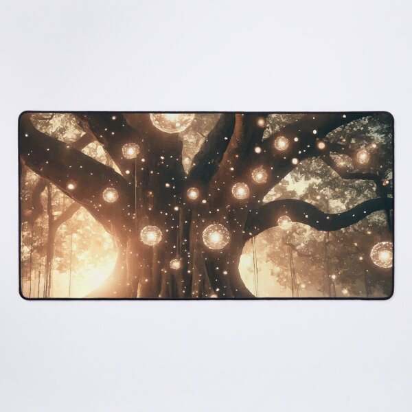 Item preview, The Luminous Tree – Celestial Orbs of Light designed and sold by AbstractAnom.