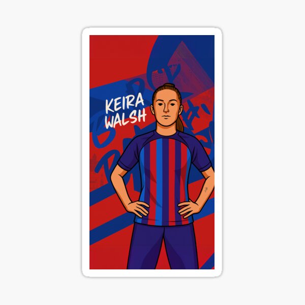 Artikel-Vorschau von Keira Walsh | Minimalistische Barça-Fußballkunst, designt und verkauft von Final Whistle Art.