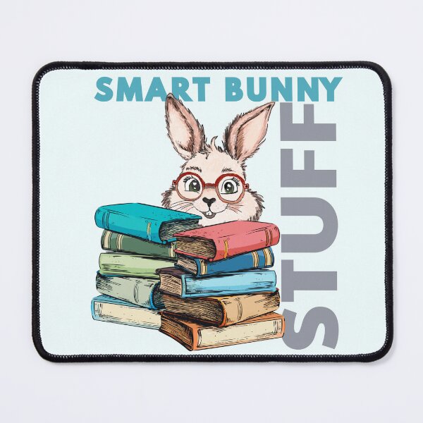 Item preview, Smart bunny stuff. Drawn cute rabbit with books designed and sold by MySciPic.