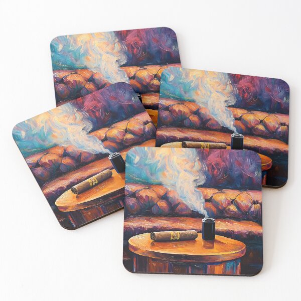 Item preview, Indulge in Sophistication - Cigar Smoke and Relaxation in a Luxurious Lounge Abstract Digital AI Art designed and sold by OlfactoART Studio.