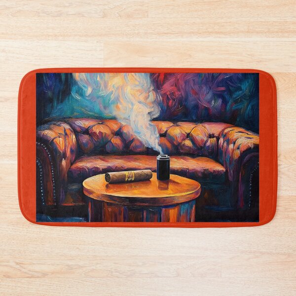 Item preview, Indulge in Sophistication - Cigar Smoke and Relaxation in a Luxurious Lounge Abstract Digital AI Art designed and sold by OlfactoART Studio.
