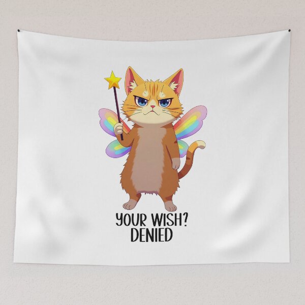 Item preview, Grumpy Cat Fairy Your Wish Denied Funny Sarcastic designed and sold by PEC-Studio.