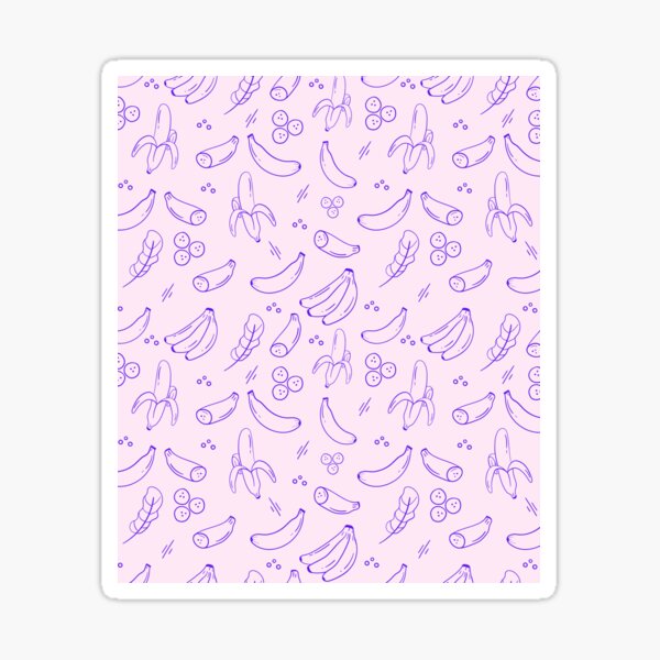 Pastel Pink & Purple Fruit Pattern | Aesthetic Cute Design Sticker