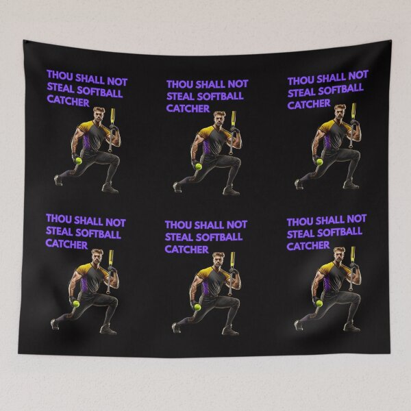 Item preview, Thou Shall Not Steal Softball Catcher designed and sold by TrendsLook.