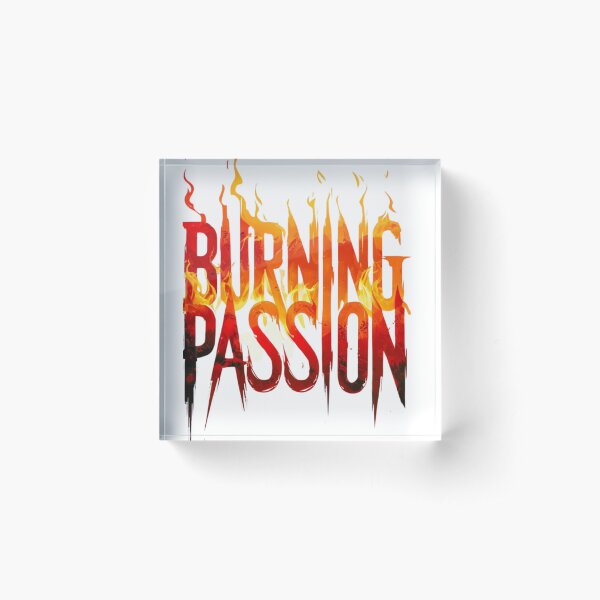 Item preview, ? Burning Passion – Fiery Typography Art with Bold & Intense Design designed and sold by IINSPIRA.
