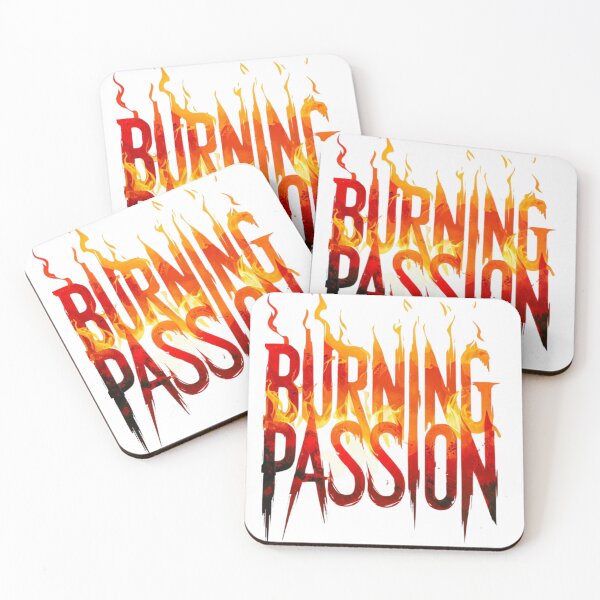 Item preview, ? Burning Passion – Fiery Typography Art with Bold & Intense Design designed and sold by IINSPIRA.