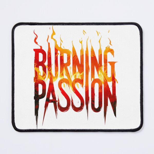 Item preview, ? Burning Passion – Fiery Typography Art with Bold & Intense Design designed and sold by IINSPIRA.