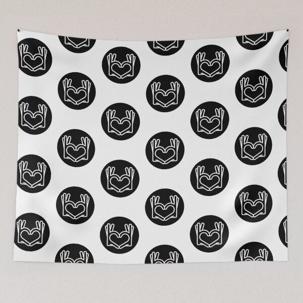 Item preview, Heart sign hand gesture in black and white designed and sold by Jdawnink.