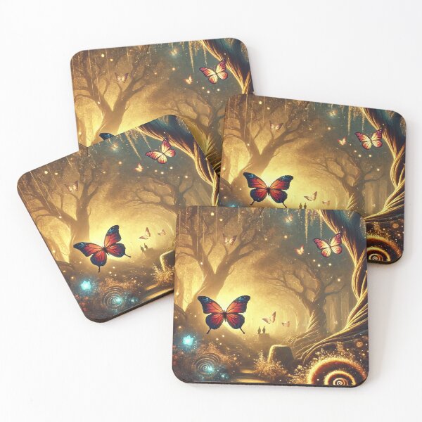 Item preview, The Lumina Grove – Flight of the Crystalwing Butterflies designed and sold by AbstractAnom.