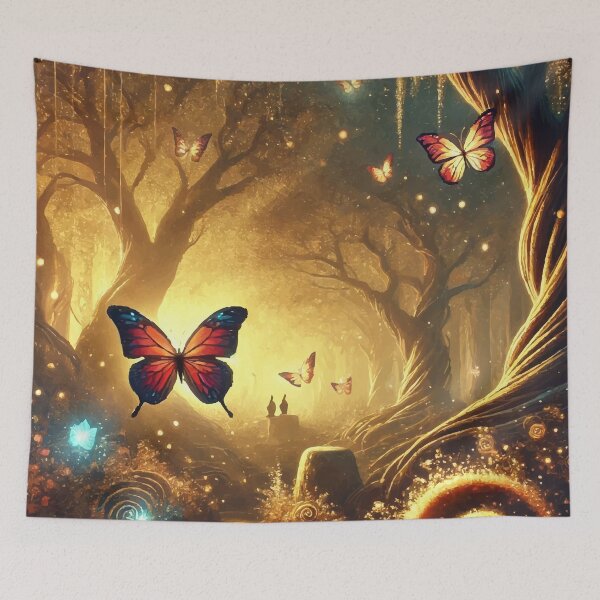 Item preview, The Lumina Grove – Flight of the Crystalwing Butterflies designed and sold by AbstractAnom.