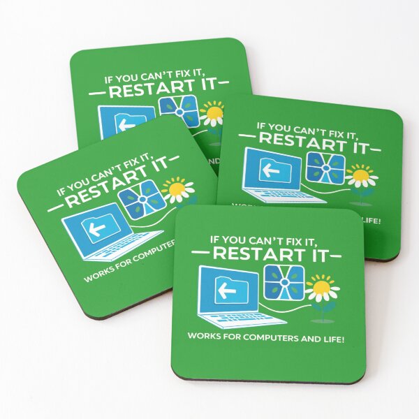 Item preview, Restart and Refresh: Tech Wisdom with a Motivational Twist designed and sold by Coaster Culture Industries.