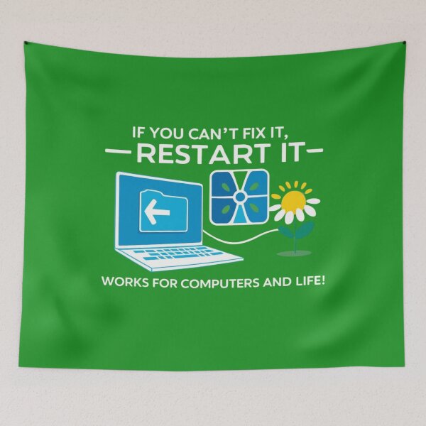 Item preview, Restart and Refresh: Tech Wisdom with a Motivational Twist designed and sold by Coaster Culture Industries.
