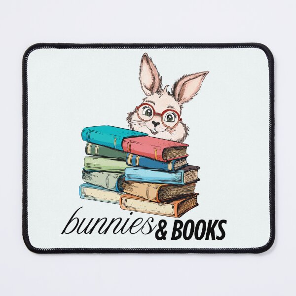 Item preview, Bunnies and books. Drawn smart rabbit with books designed and sold by MySciPic.