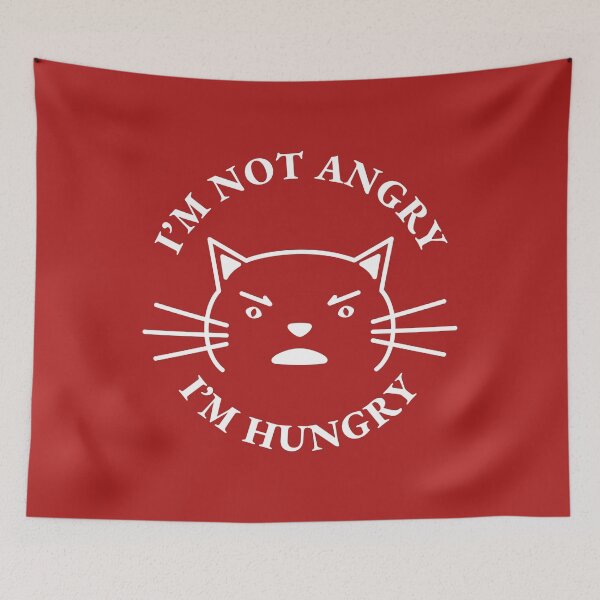 Item preview, Not angry but hungry cat designed and sold by POKPOD.