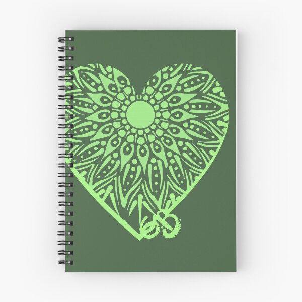Item preview, Heart Mandala green designed and sold by EB-DigitalART.