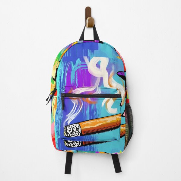 Item preview, Expressive Cigar Smoker in Vivid Abstract Art - Bold Colors and Dynamic Energy designed and sold by OlfactoART Studio.
