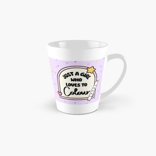Vista previa del artículo con la obra «Solo una chica a la que le encanta colorear tazas», diseñado y vendido por Lockets Little Notes.
