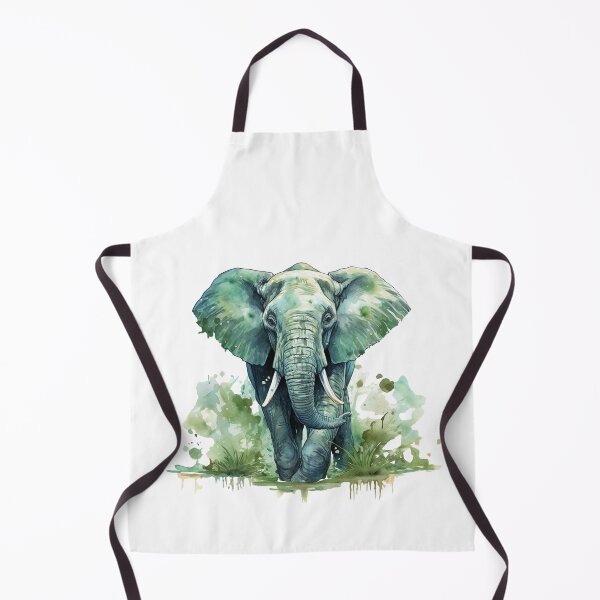 Item preview, Green elephant in watercolor style designed and sold by AI-Zauberwelt.