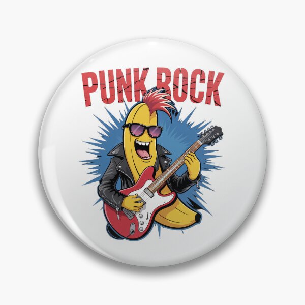 Item preview, Punk Rock Banana with Guitar – Funny Fruit Music Cartoon Design designed and sold by Trend Pixel Co..