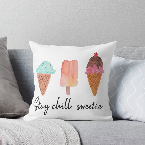 Item preview, Stay Chill Sweetie – Kawaii Ice Cream Sticker designed and sold by Katherine Ann.