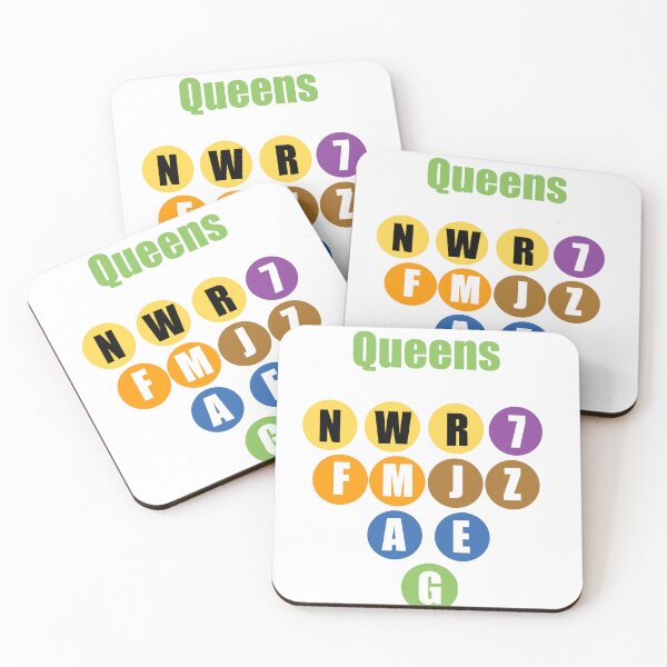 Item preview, Queens NY train lines, green designed and sold by Mozart3.
