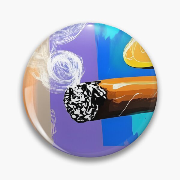 Item preview, Bold Abstract Cigar Smoker - Vivid Colors and Expressive Energy Abstract Digital AI Art designed and sold by OlfactoART Studio.