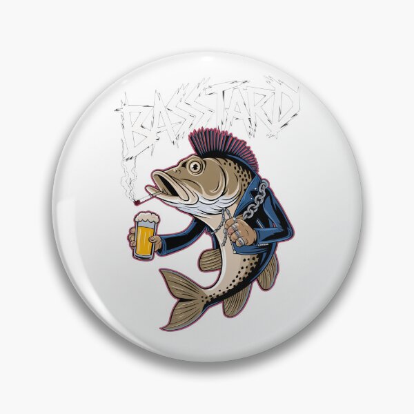 Item preview, Punk Rock Bass Fish – Funny “Basstard” Beer & Cigarette Rebel Design designed and sold by Trend Pixel Co..