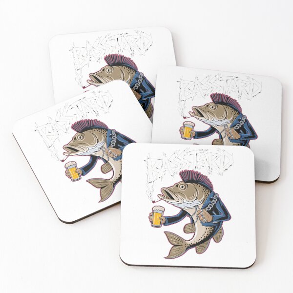 Item preview, Punk Rock Bass Fish – Funny “Basstard” Beer & Cigarette Rebel Design designed and sold by Trend Pixel Co..
