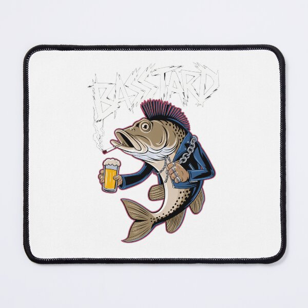 Item preview, Punk Rock Bass Fish – Funny “Basstard” Beer & Cigarette Rebel Design designed and sold by Trend Pixel Co..