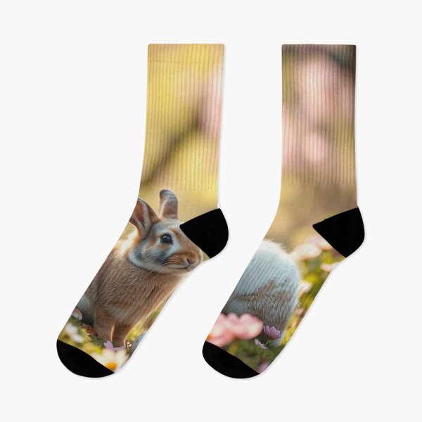 Item preview, Generated AI unique foto Easter bunny in magical forest designed and sold by TAnnao.